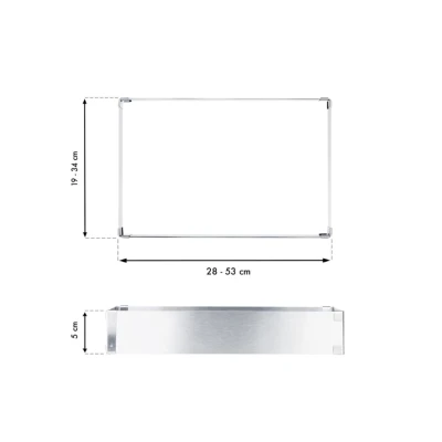 Forma dreptunghiulara pentru tort reglabila de 28 pana la 53 cm H-8CM