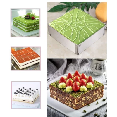 Forma PATRATA reglabila pentru tort 15-28 CM