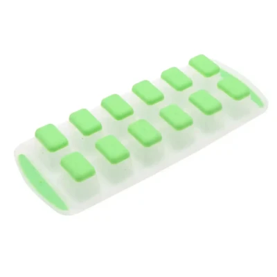 Forma pentru gheata reutilizabila din plastic verde