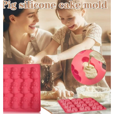 Forma prajituri din silicon pentru ciocolata si bomboane model piggy