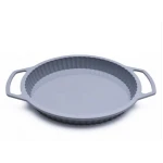 Forma rotunda din silicon pentru Copt Prajituri  24x3.5 cm Gri
