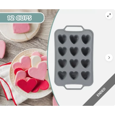 Forma silicon pentru copt prajituri briose model inima