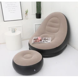 Fotoliu Gonflabil 2in1 Tip sezlong cu taburet inclus 130x99x76 cm