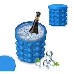 Frapiera gheata 2 IN 1 din silicon si forma pentru cuburi de gheata