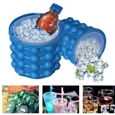 Frapiera gheata 2 IN 1 din silicon si forma pentru cuburi de gheata