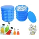 Frapiera gheata 2 IN 1 din silicon si forma pentru cuburi de gheata