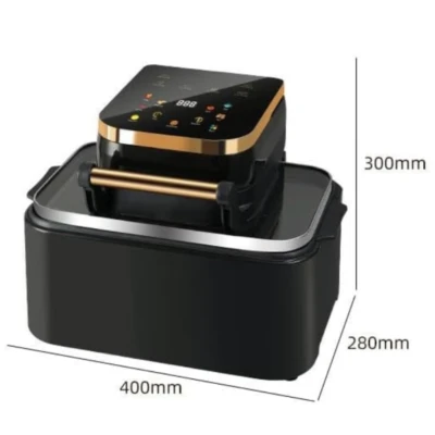 UB Friteuza Airfryer 3in1 capacitate 12L putere 1700W Digital Display Led Fara Ulei Touch Control 11 Programe Timer