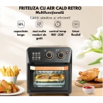 Friteuza cu aer cald retro (cuptor electric) cu prajitor de paine cuptor cu convectie de 12 l pentru casa