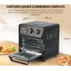 Friteuza cu aer cald retro (cuptor electric) cu prajitor de paine cuptor cu convectie de 12 l pentru casa
