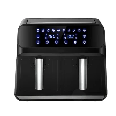 Friteuza Dubla Fara Ulei Air Fryer afisaj digital 10L capacitate