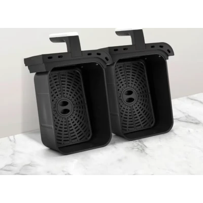 Friteuza Dubla Fara Ulei Air Fryer afisaj digital 10L capacitate