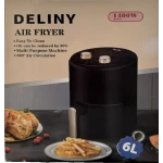 Friteuza fara ulei cu aer cald butoane reglaj Air Fryer 1400W 6L