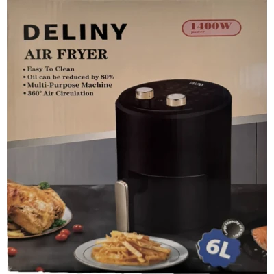 Friteuza fara ulei cu aer cald butoane reglaj Air Fryer 1400W 6L