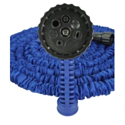 Furtun extensibil pentru gradina 15 m cu pistol de udat albastru