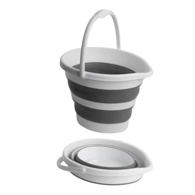 Galeata pliabila din silicon si plastic 10 L