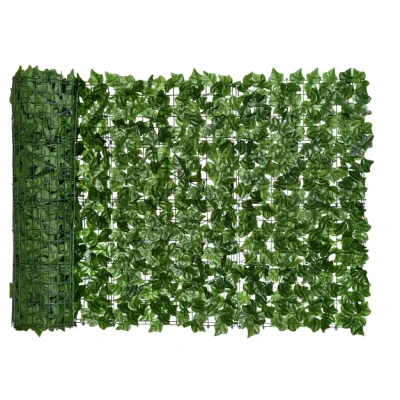 Gard 1m x 3m lungime cu frunze artificiale verde decoractiv