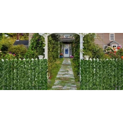 Gard 1m x 3m lungime cu frunze artificiale verde decoractiv 