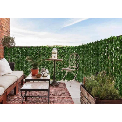 Gard 1m x 3m lungime cu frunze artificiale verde decoractiv