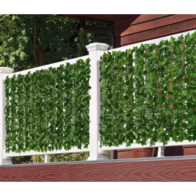 Gard 1m x 3m lungime cu frunze artificiale verde decoractiv