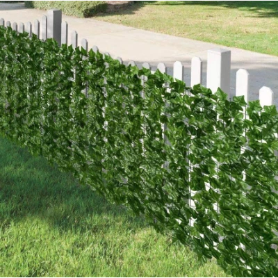 Gard 1m x 3m lungime cu frunze artificiale verde decoractiv