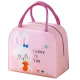 Geanta de pranz termica din panza Pink Bunny