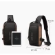 Geanta de umar barbati Crossbody cu buzunar antifurt impermeabila