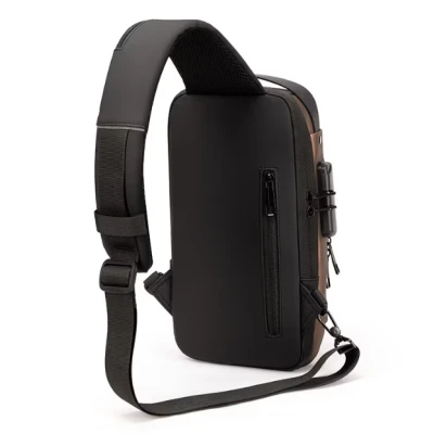 Geanta de umar barbati Crossbody cu buzunar antifurt impermeabila