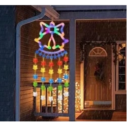 Ghirlanda luminoasa colorata tip CLOPOTEL lungime 160 cm cu 60LED alimentare la priza multicolor
