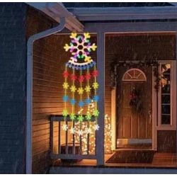 Ghirlanda luminoasa colorata tip FULG lungime 160 cm cu 60LED alimentare la priza multicolor