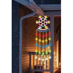 Ghirlanda luminoasa colorata tip FULG lungime 160 cm cu 60LED alimentare la priza multicolor