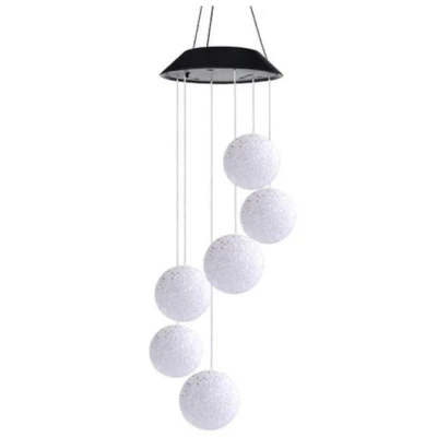 Ghirlanda solara ornamentala cu 6 globuri de cristal / Lampa solara - 6 Glob