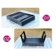 Gratar portabil tip valiza pentru gradina camping plaja din metal negru 27cmx35cmx23cm