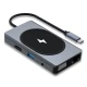 Hub cu 9 porturi diferite Q HU666 si incarcare wireless