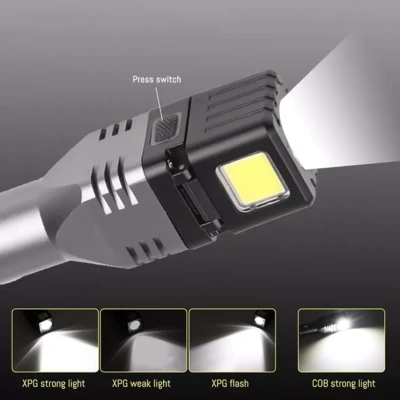 Incarcator auto 3 in 1, USB, magnet, lanterna COB