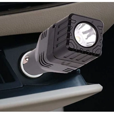 Incarcator auto 3 in 1, USB, magnet, lanterna COB