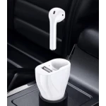 Incarcator auto cu casca wireless inclusa conectare bluetooth Alb