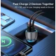 Incarcator auto QCD712 putere 53W 1 USB A  + 1 USB C