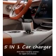 Incarcator auto Super Fast Charge Q9 5 in 1 de 120W 2 Cabluri