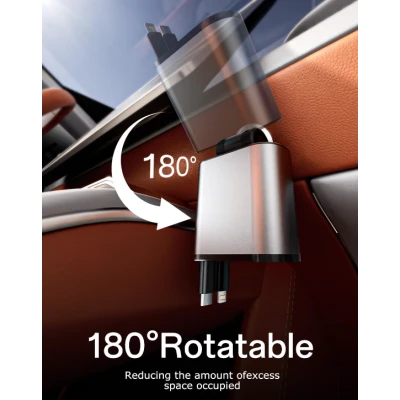 Incarcator auto Super Fast Charge Q9 5 in 1 de 120W 2 Cabluri