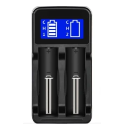 Incarcator cu display HD 8991B cu 2 porturi pentru acumulatori alimentare USB 5V