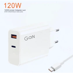Incarcator de priza 120W inclus cablu 6A USB C la USB C incarcare