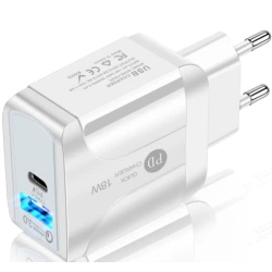 Incarcator de PRIZA PD 18W  cu 2 porturi QC3.0