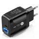 Incarcator de PRIZA PD 18W  cu 2 porturi QC3.0