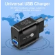 Incarcator de PRIZA PD 18W  cu 2 porturi QC3.0