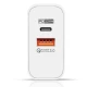 Incarcator de priza putere 65W cu 2 porturi Alb