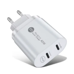 Incarcator de priza rapid PD cu USB C 2 porturi 40W