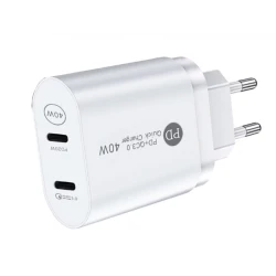 Incarcator de priza rapid PD cu USB C 2 porturi 40W