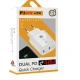 Incarcator de priza rapid PD cu USB C 2 porturi 40W