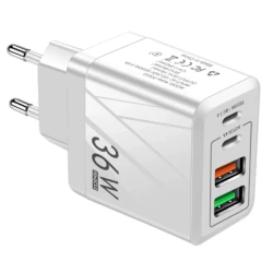 Incarcator pentru telefon USB 36W 2PD QC3.0 
