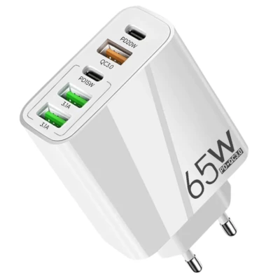 Incarcator priza 65W cu 3 porturi USB 2 porturi PD/Type C incarcare rapida